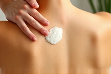 Gentle skin exfoliation with a scrub for a healthy glow.