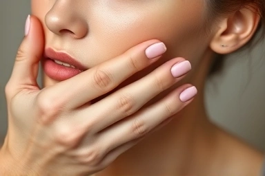 Hydrating makeup base application, smooth skin canvas, dewy finish.