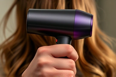 Close-up of premium Dyson Supersonic hairdryer