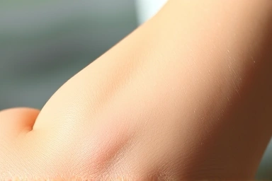 Clear, smooth skin on elbow and knuckle