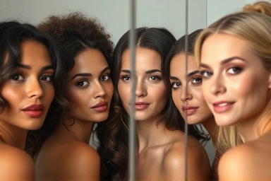 Women with various face shapes finding flattering hairstyles.