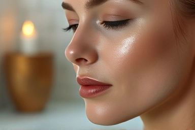 Glowing skin after galvanic device treatment