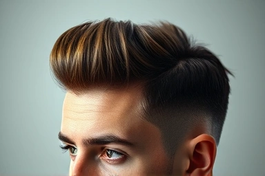 Man with perfectly styled garmaperm hair, natural texture and shine.