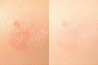 Before and after skin comparison: specialized body wash versus ineffective cleansing.