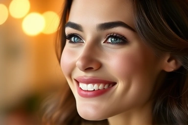 Young woman with natural makeup, graduation photo beauty.