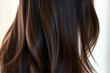 Healthy long flowing hair with natural shine