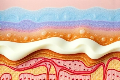 Macro view of skin barrier repair and protection