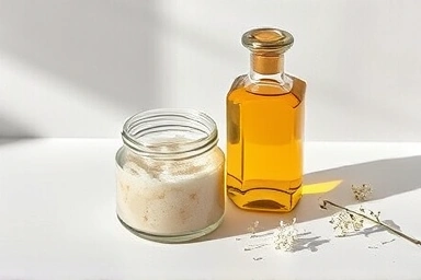 Natural skincare ingredients for exfoliation and hydration.