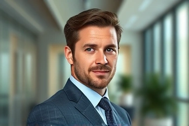 Professional man with neat interview hairstyle