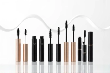 Elegant display of premium long-lash mascara products.