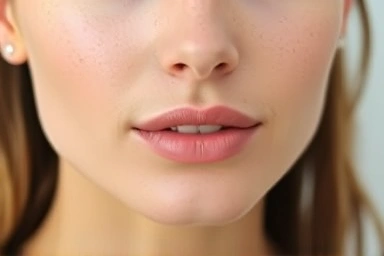 Flawless, dewy skin with smooth, even complexion.