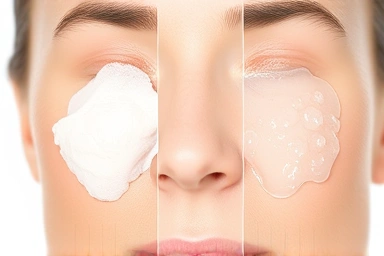 Mineral vs organic sunscreen textures on skin.