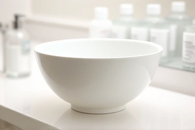 Clean silicone modeling pack bowl, hygiene, beauty routine