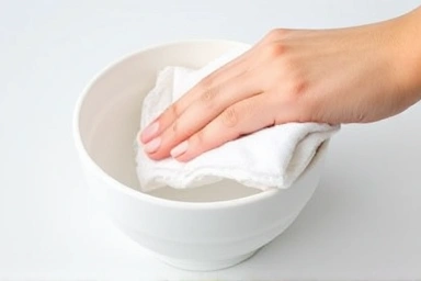 Cleaning modeling pack bowl with cloth, easy hygiene