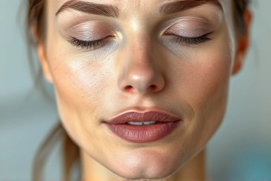 Healthy, glowing skin after home beauty treatment