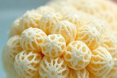Soft natural sea sponge with water droplets, close-up texture.