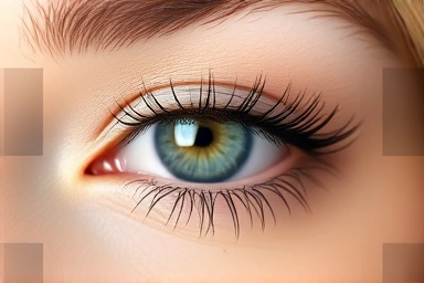 Natural looking lower lashes creating a doe-eyed effect.