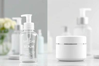 Hydrating serum and mattifying cream, balanced skincare.