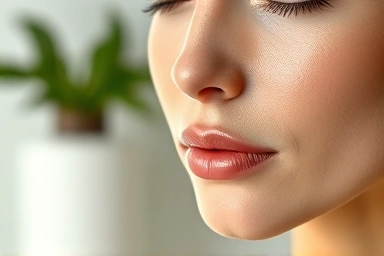 Radiant skin after cosmetic procedures, healthy skin texture close-up.