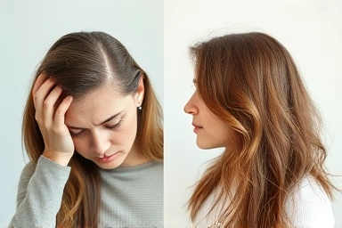 Postpartum hair loss recovery and healthy hair growth.