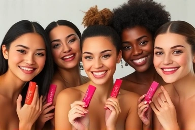 Diverse people finding perfect romand juicy lasting tint shades