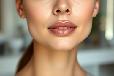 Subtle face contouring for round faces