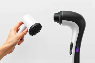 Manual vs. electric scalp massagers, representing choice in scalp care.