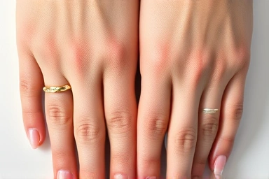 Perfectly manicured hands with clean cuticles, natural light.