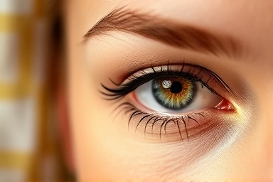 Flawless waterproof eyeliner on a woman's eye