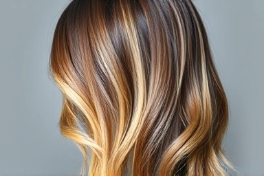 Seamless ombre hair dye with natural color transition.