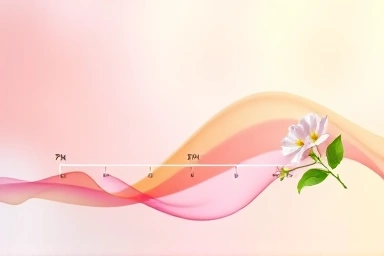 Abstract visual of a balanced pH scale with floral accents.