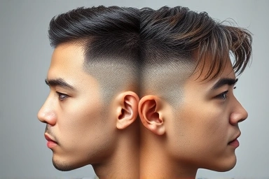 Men's haircuts: sharp Two-block and smooth Sanggo-meori styles
