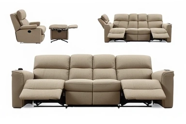 Functional recliner sofa design for living rooms.
