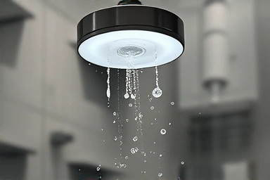 Symbolic image of water protection for lighting.