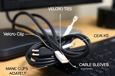 Cable management tools organizing computer wires