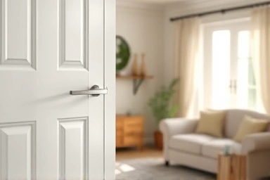 Stylish door handle upgrade in a modern home interior.