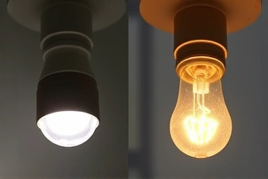 E26 and E14 light bulb sockets with different lighting effects