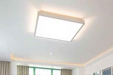 Sleek, frameless ceiling light fixture in a modern home
