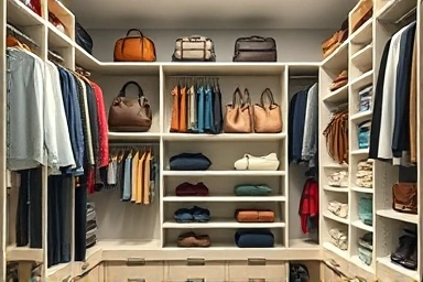 Custom pantry shelving for organized closet storage
