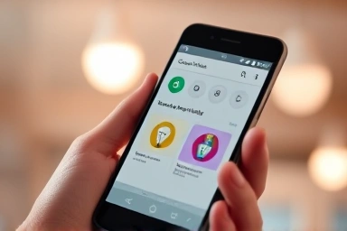 Smartphone showing Google Home app controlling smart lights