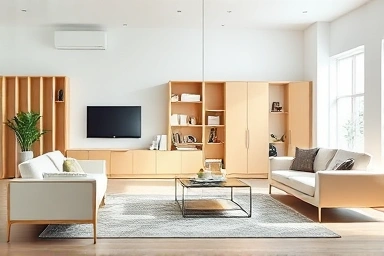 Modern living room with USM Haller modular furniture