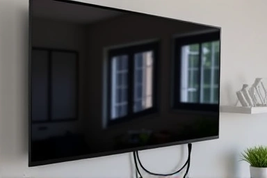 Seamless integration of set-top box and cable management behind TV.