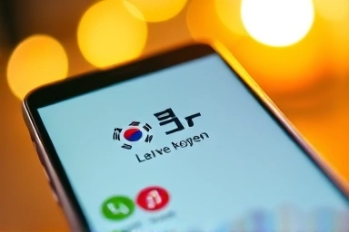 Close-up of language learning app on smartphone.