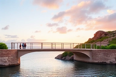 Symbolic bridge representing a smooth career transition to a fulfilling future.