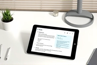 Digital Cornell notes on a tablet, organized and efficient.