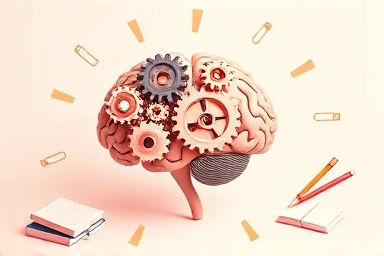 Brain gears symbolizing efficient strategic learning