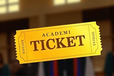 Golden ticket symbolizing valuable educational opportunity