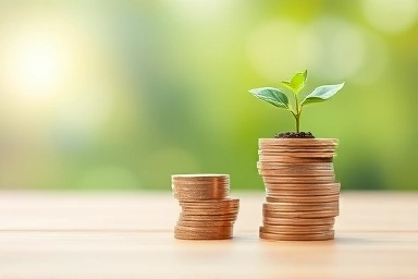 Symbolic image of financial investment for child's future growth.