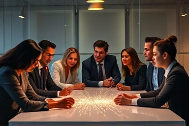 Business people communicating effectively through email.