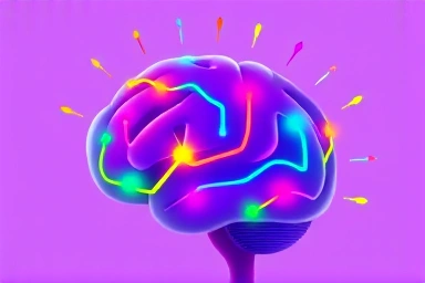 Brain with glowing connections representing fast learning